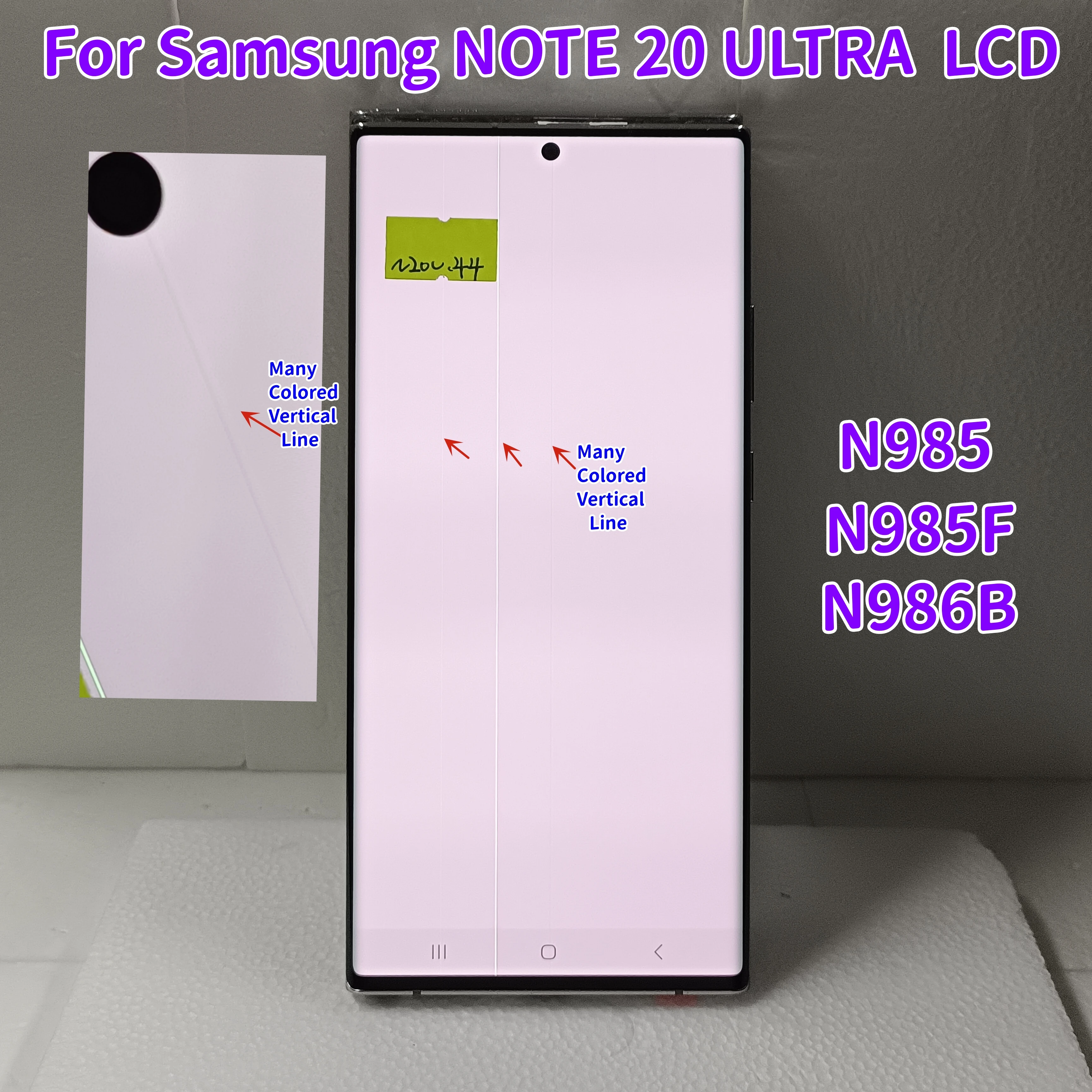 Super AMOLED Note 20 Ultra Screen for pantalla Samsung Galaxy Note20 Ultra Lcd Touch Screen Digitize Assembly With Defects