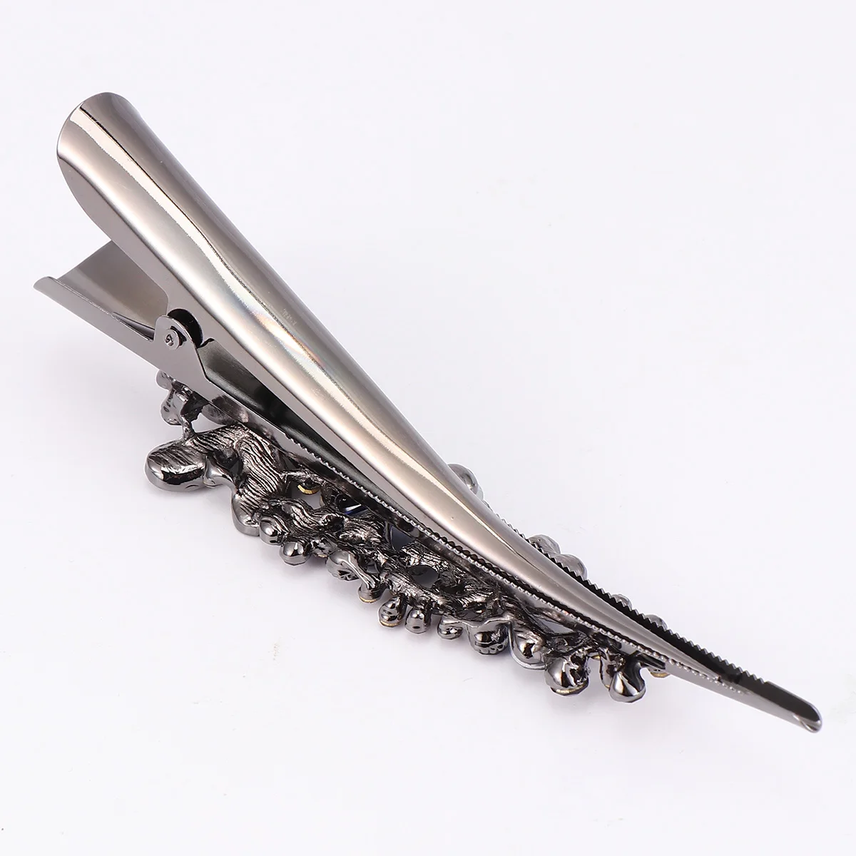 

1pc Duckbill Hair Clip Rhinestone Studded Barrette Women Bridal Accessories Hair Styling Tool Durable Practical Portable Gift