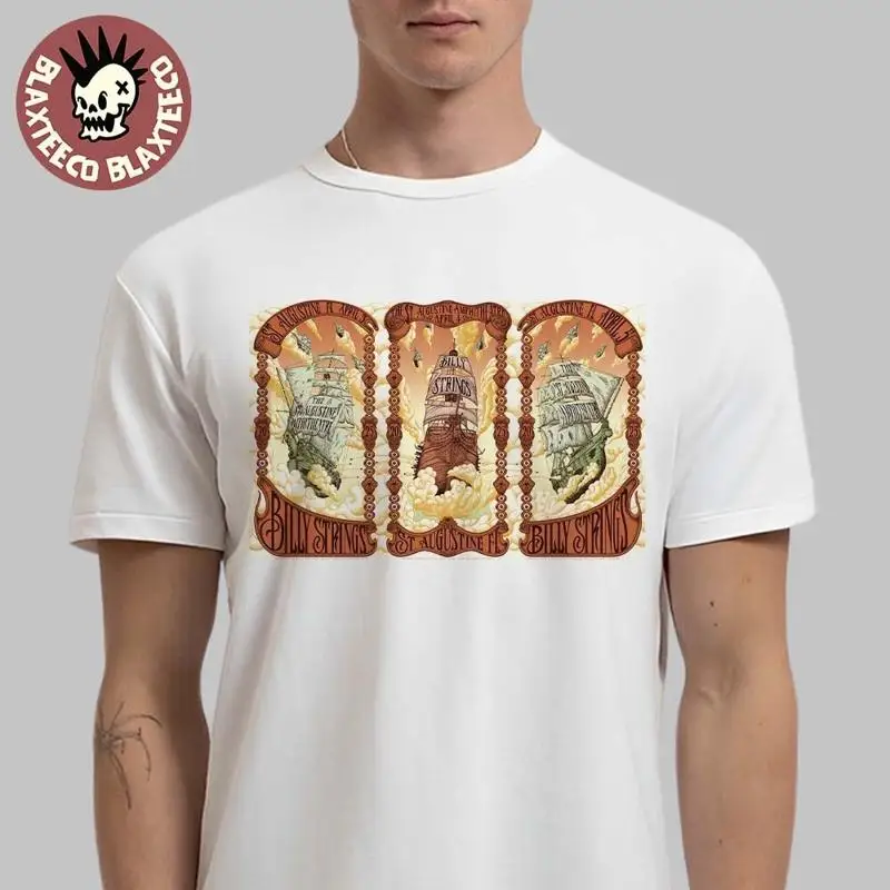 Billy Strings 2025 Triptych Poster Augustine T Shirt