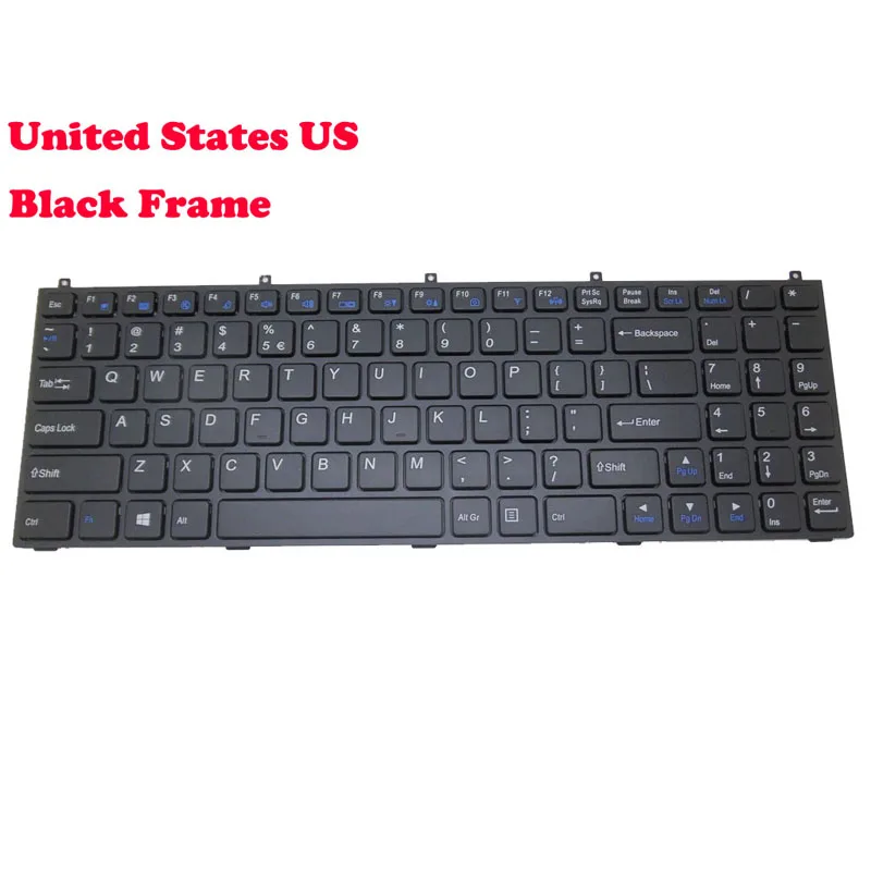 English US Keyboard For CLEVO M9800 MP-08J43US-430 430W 4301 6-80-M9800-014-1 MP-08J43U4-430W 6-80-M9801-013-1 6-80-M9801-016-1