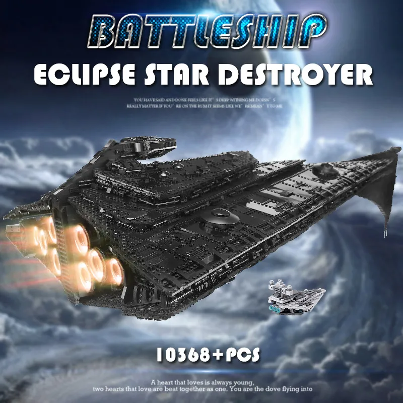 MOULD KING 21004 Star Plan Toys The Eclipse-Class Dreadnought Star Destroyer Model Building Blocks Bricks Kids Christmas Gifts