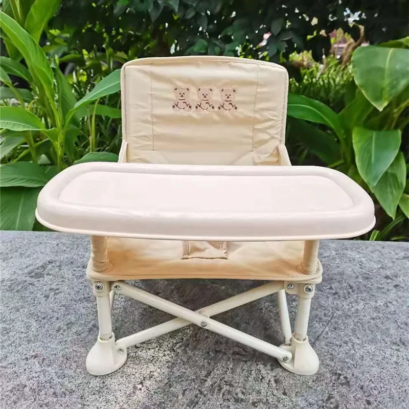 Opvouwbare Baby Eetstoel Voor Buiten Picknick Reizen Baby Baby Zitjes Met Afneembare Voedsel Lade Kinderen Stoelen Voor Meisjes Jongens 6M-5y