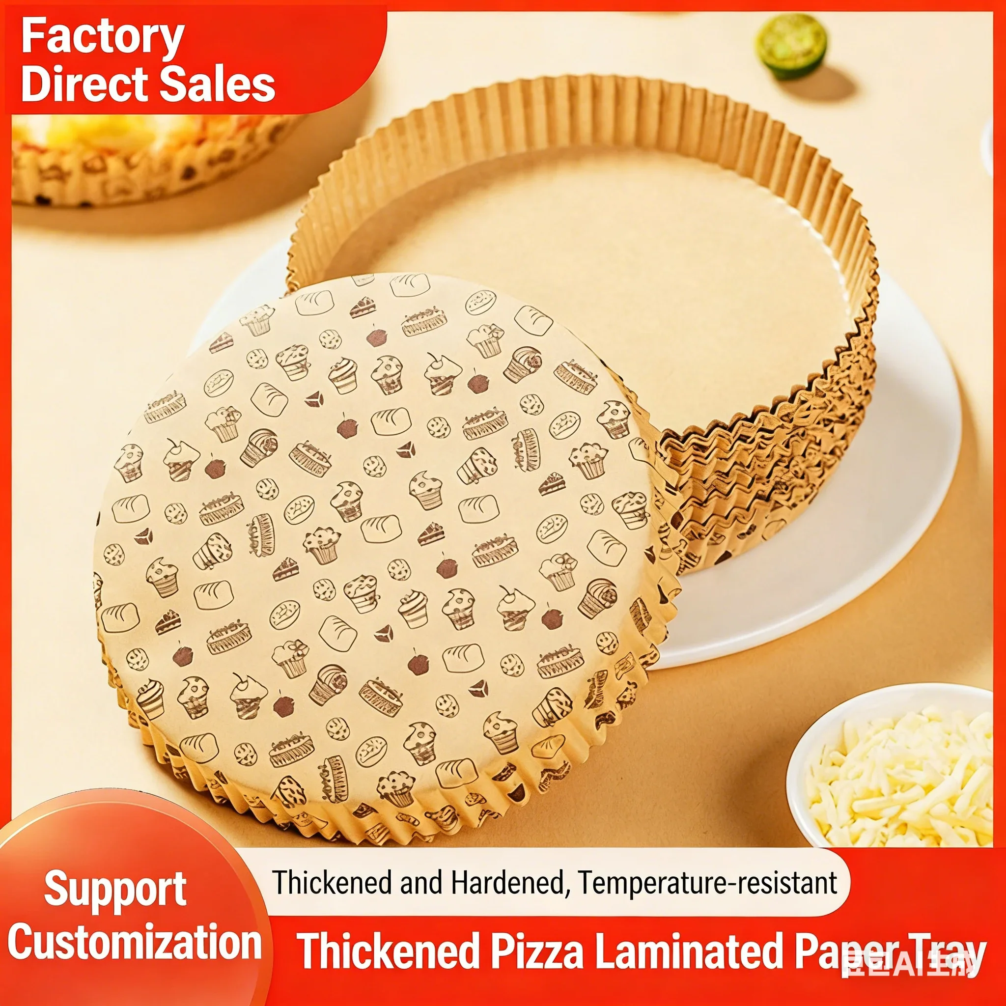 

100Pcs 8-Inch round Parchment Paper Baking Sheets Non-Stick Pizza Baking Paper Precut for Oven And Grill Cooking Accessory