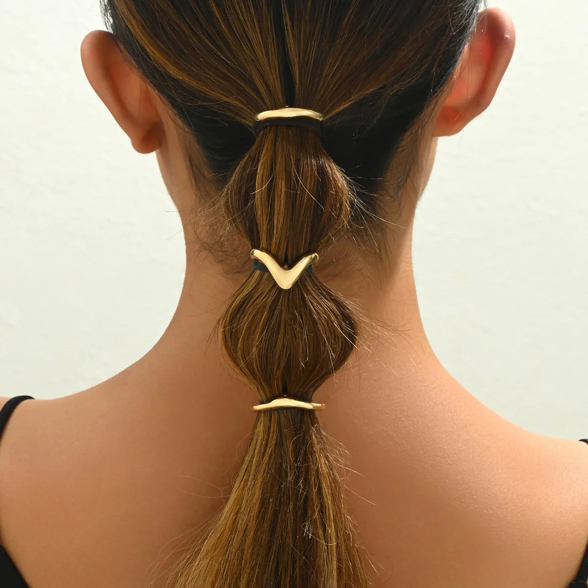 3pcs Elegant Hair Buckle Simple European And American Style Decorative Hook Alloy Insert Vintage Fork Ponytail