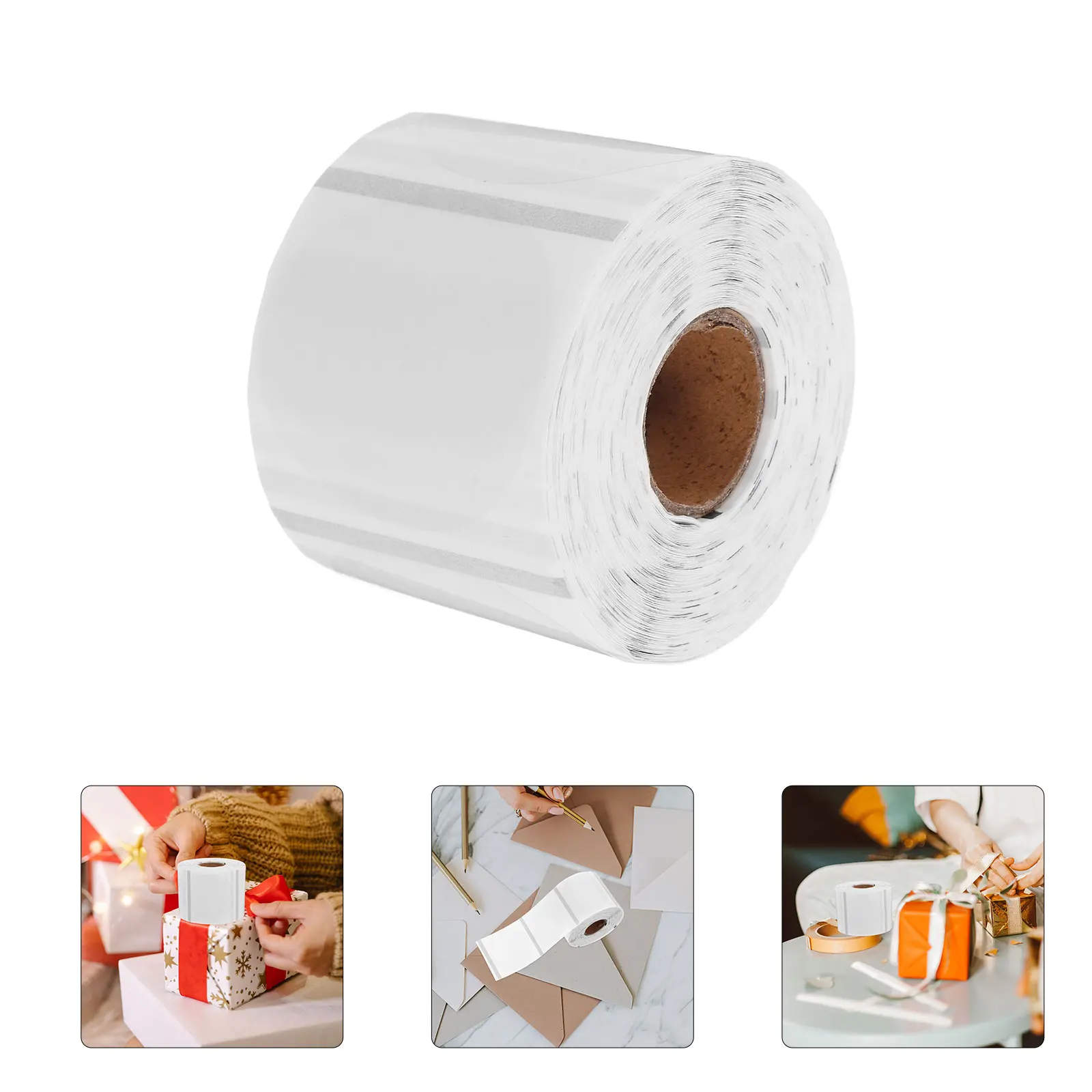 

400pcs 1 Roll Circular Direct Thermal Labels Strong Adhesive Waterproof Food Grade Pvc Blank Shipping Mailing Address Label