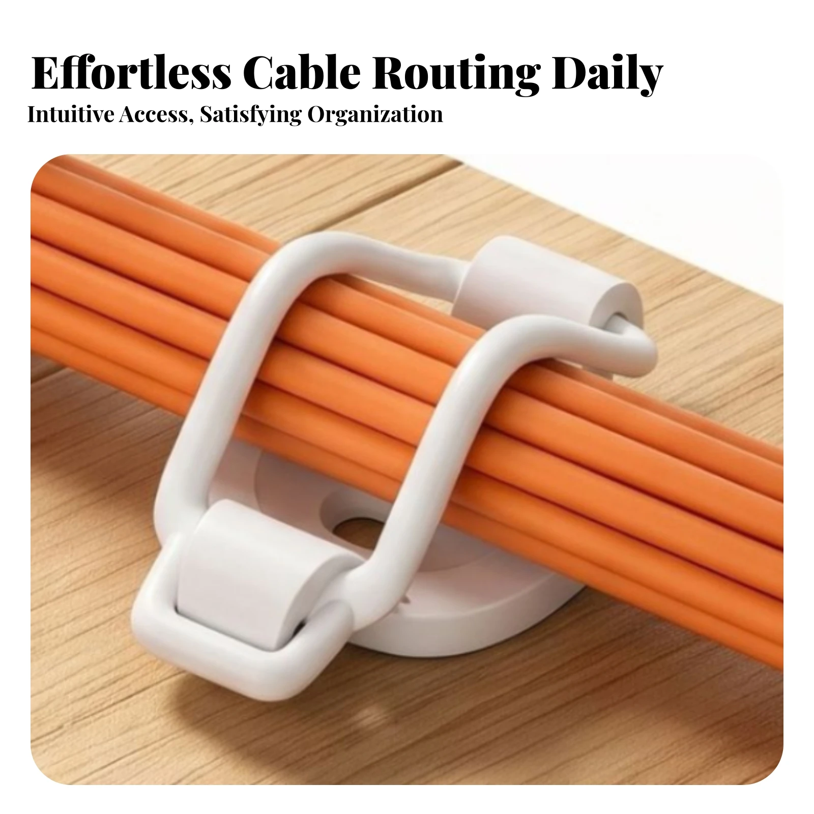 10 Pieces Elastic Cable Clip Space-Saving Desktop Cable Management Clip Self-Adhesive Cord Organizer Slim Long-Lasting