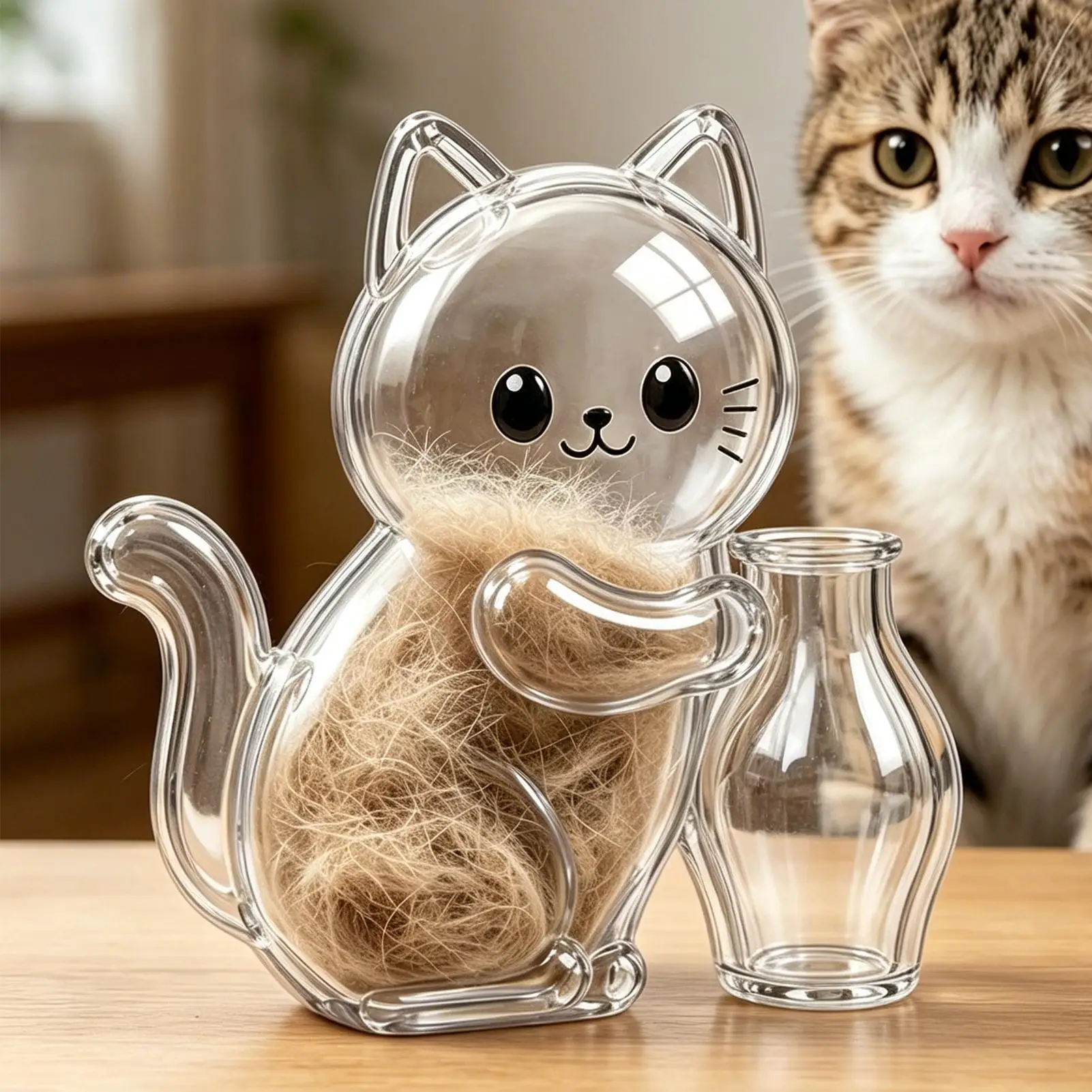 Cute Kitten Whiskers Container Cat Whiskers Holder Magnet Kitten Hair Container Magnets For Homeowners Animal Lovers Pet Parents