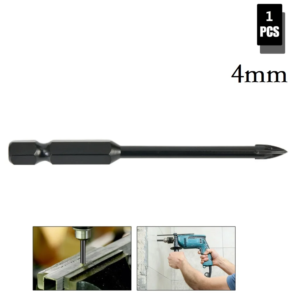 1 Buah Mata Bor Segitiga Multifungsi Kaca Keramik Bata Vitrifikasi Dinding Ubin Penuh 4-12Mm Karbida untuk Bor Lithium/Bor Tangan