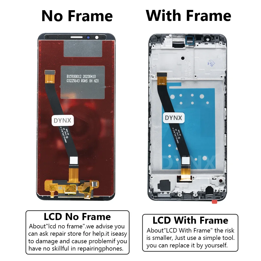 For HUAWEI Honor 7X BND-TL10/AL10/L21/L22/L24 LCD Display Touch Screen Digitizer Replacement For Huawei Honor 7X LCD With Frame