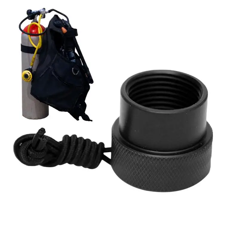 

Scuba Regulator Din Scuba Adapter With Gauge Rotating Lanyard Threaded Dust CapsPlug Cover For Din Scuba Tank End Caps