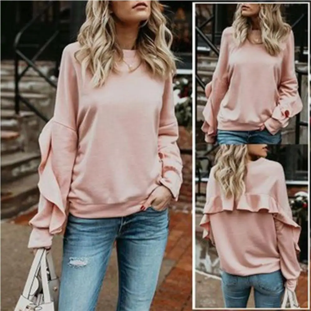 

Women's Patchwork Long Sleeve Hoodie T-shirt Pullover Casual Comfortable Fit Color European Style Winter Fashion