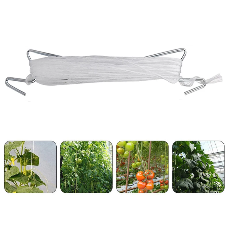 Planta Suporte De Tomate Ear Hook Clip, Plantas Treliça, Patch Vegetal De Jardim, Ganchos De Frutas Grampos, Suprimentos De Jardinagem, Corda De Nylon, 1Pc