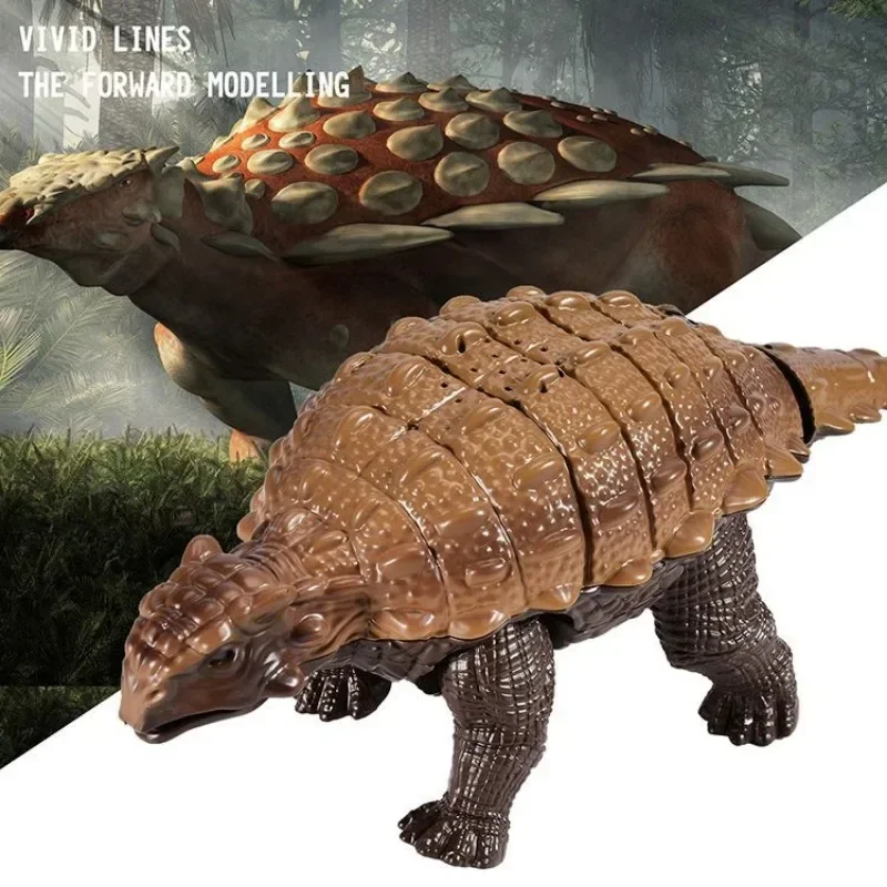 RC Dinosaur Ankylosaurus Simulation Remote Control Dino Realistic Walking With Light Sounds Creative Animal Toys for Kids Gifts