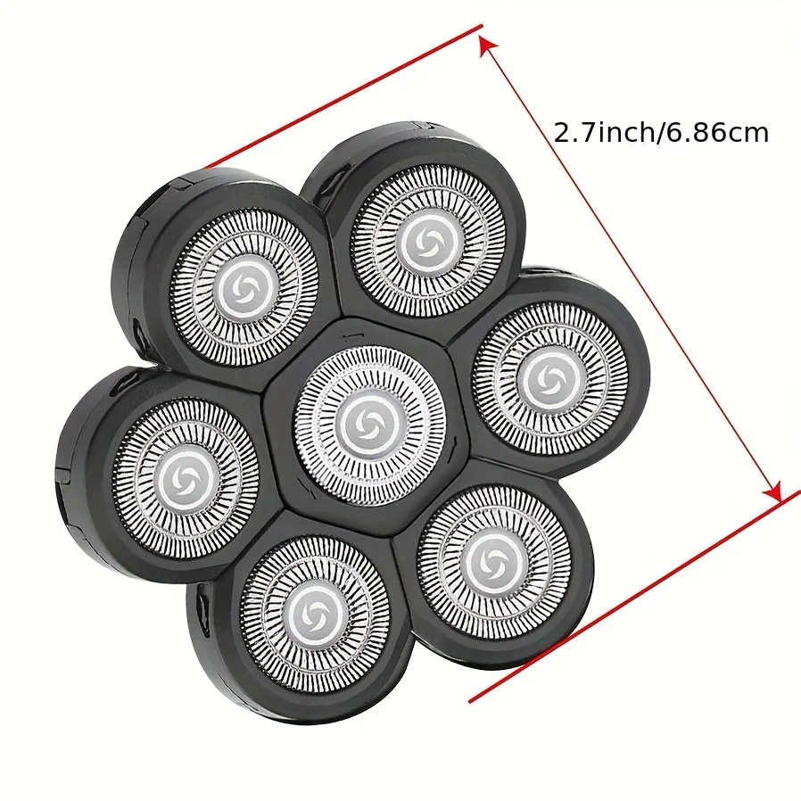 Geeignet zum Ersetzen von 7-Klingen-Rasierern mit beweglichen, waschbaren Scherköpfen, elektrischen 7D-Rasierern, Kanten-Trimmer-Set, Klingen – Detail 1