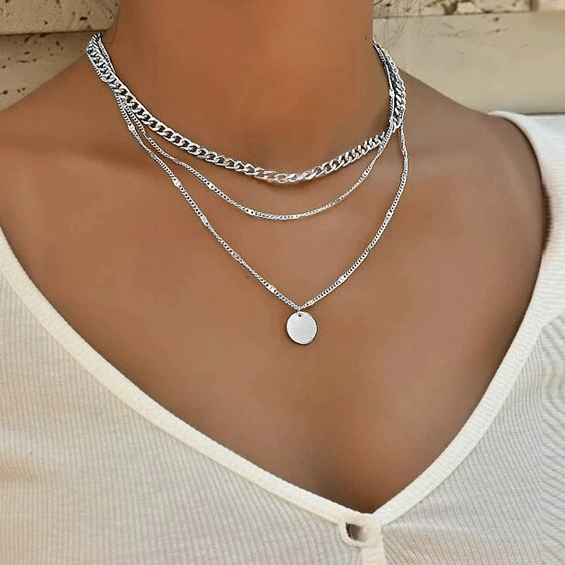 

Vintage Necklace on Neck Gold Chain Women's Jewelry Layered Accesories for Girls Clothing Aesthetic Gifts Fashion Pendant 2021