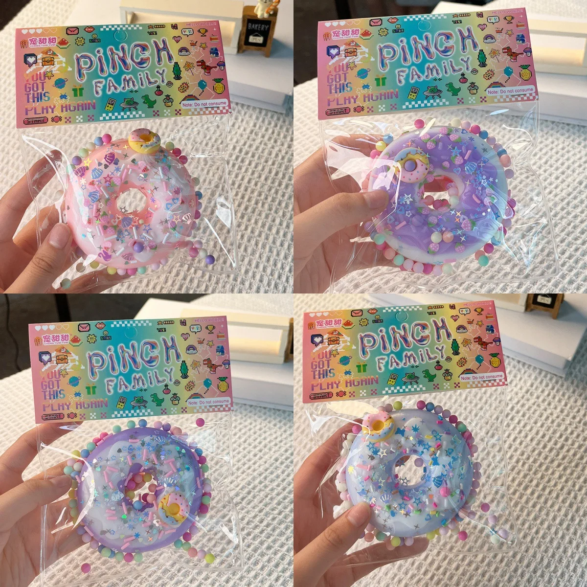 Squishy Cake Doughnut Stress Relief Toy Extra Large Sensory Fidget Toys for Adults Anxiety Relaxation Squeeze Toys Gift