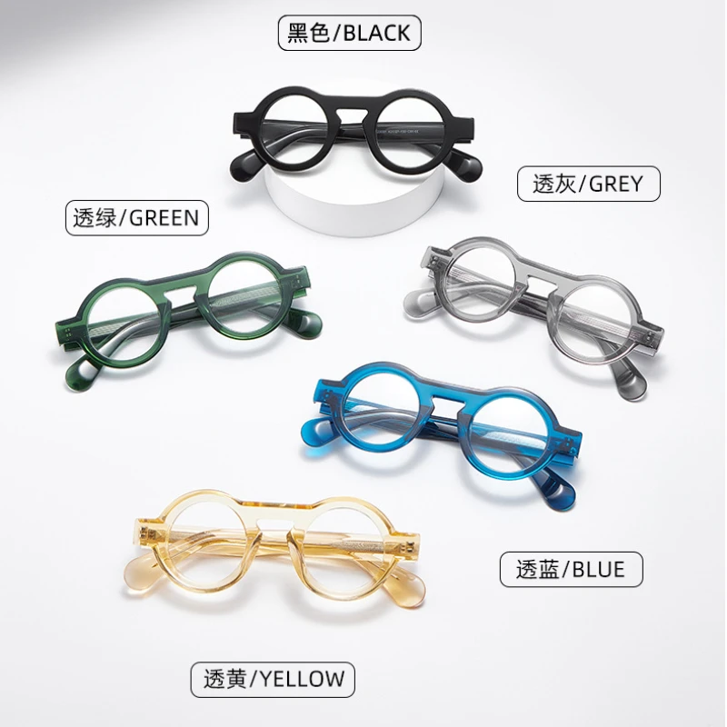 OLLYMURS جديد فاسق تصميم النظارات الطبية المستديرة عالية الجودة خلات النظارات التقدمية الرجال النساء القراءة النظارات البصرية