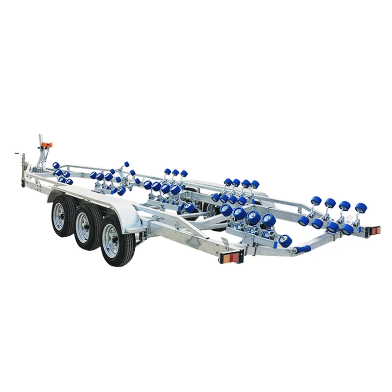 

Factory Direct 10-Meter Three-Axle Boat Trailer Durable Transport Boat Economical Trailer