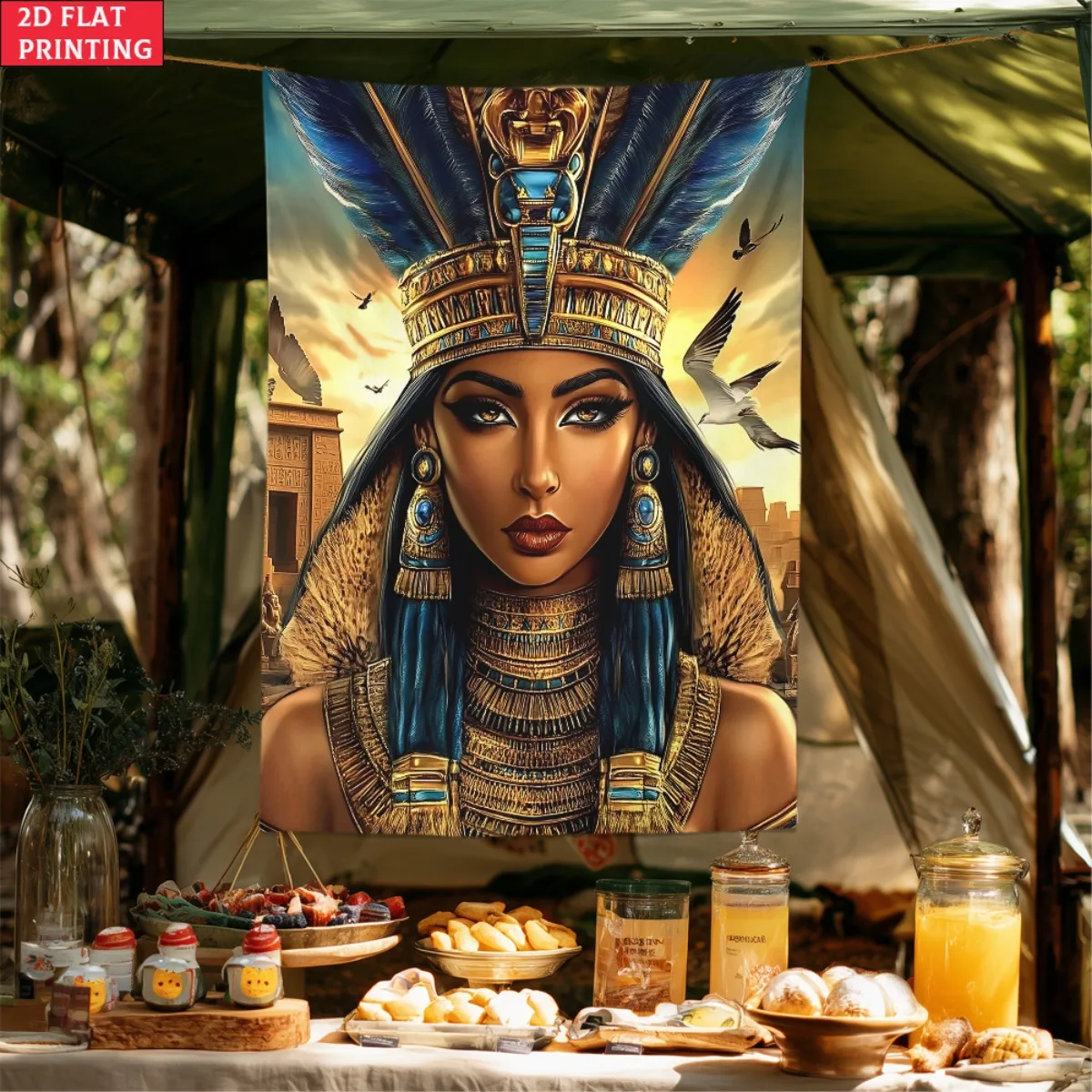 unframed Egyptian Queen Cleopatra Tapestry Ancient Pharaoh Art Wall Hanging Boho Decor For Living Room Bedroom Egyptian Theme De