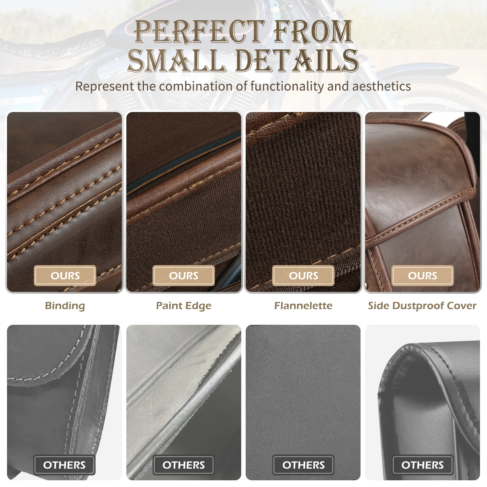 NICECNC 2 قطعة دراجة نارية بولي Leather الجلود الجانب السرج أكياس السرج الأمتعة Panier موتوكروس اكسسوارات ل هارلي ديفيدسون بجولة