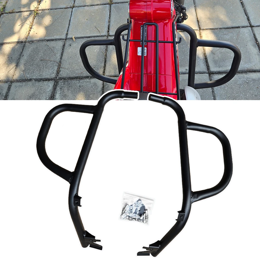 Black Engine Guard Crash Bar Compatible with Honda Trail 125 CT125 Hunter Cub 125 (2023-current)