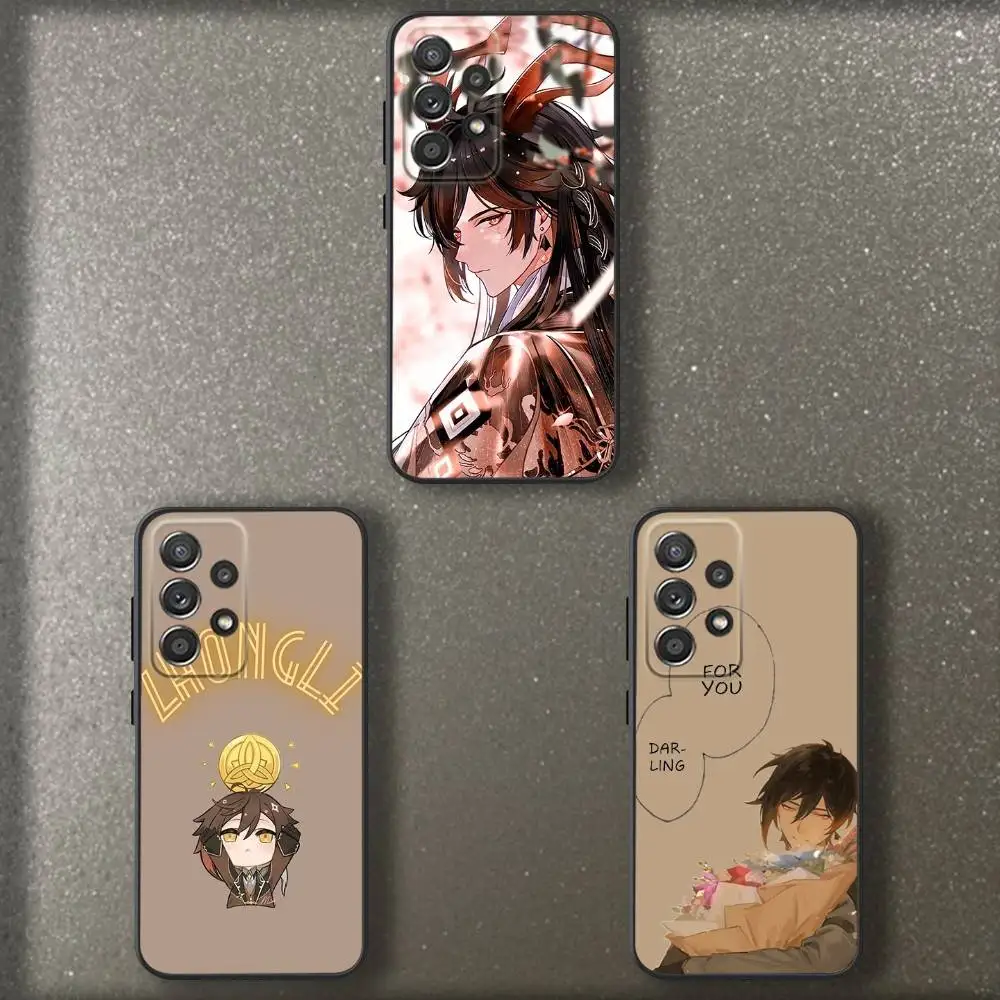 

Zhong L-Li G-Genshins I-Impact Phone Case For Samsung S 25,24,23,22,30,21,10,9,Ultra,Plus,Lite,FE,4,5 G Soft Black Case