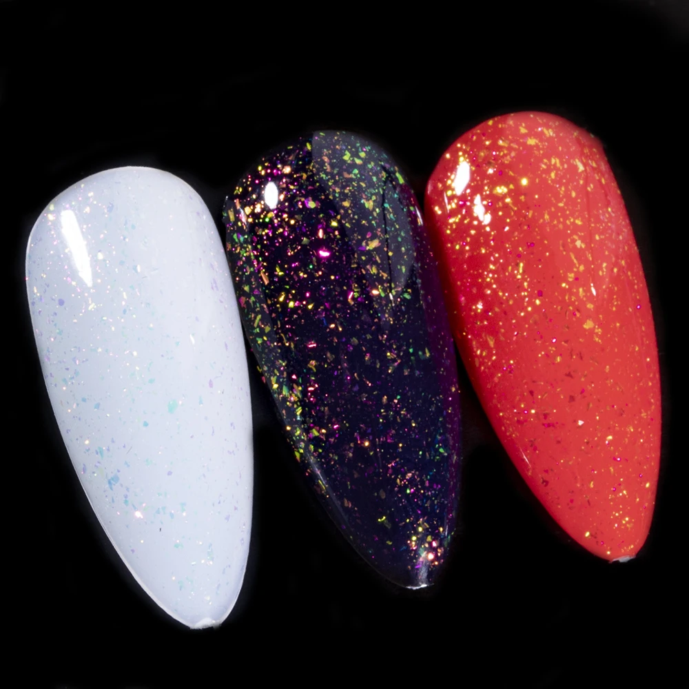 KODIES-Aurora طلاء أظافر جل لامع ، معطف علوي ، تألق ، صبغة كروم ، تألق ، تشطيب ، سدادة ، معطف علوي ملون ، فن الأظافر ، 2 في 1 #4