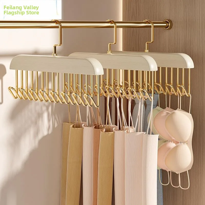 

Multifunctional Plastic Clothes Hanger for Underwear And Vest Home Dormitory Wood Hook Wave Drying Rack Creative Design