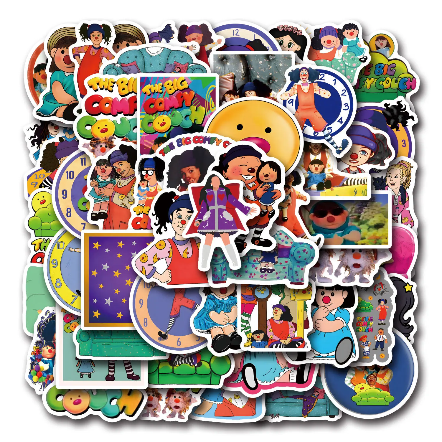 10/30/50PCS Cartoon Big Comfy Couch Sticker Graffiti Decorative Luggage Water Cup Laptop Scrapbook Waterproof Decal Kids Toy