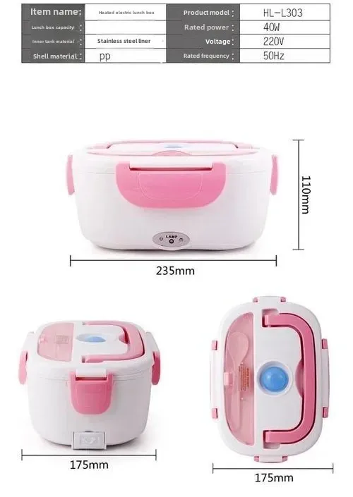 Fast Food Warmer Electric Lunch Box 3 In 1 Food Heater Portable Electric Car Truck Office Lunch Boxes