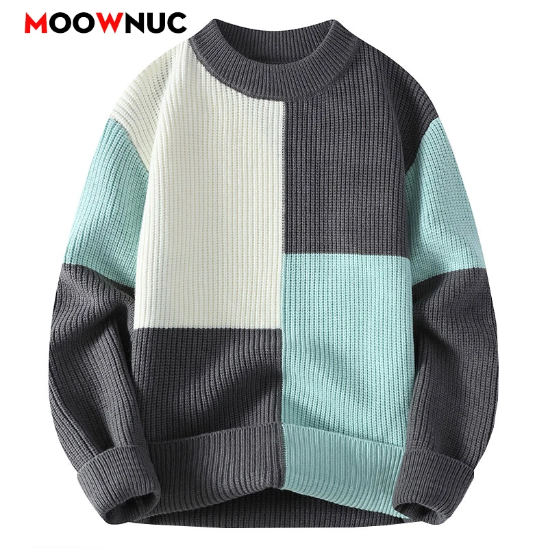 

Pullovers Men's Clothing Sweater For Men Autumn Men's Sweat-shirt Fashion Knit Casual Hombre Warm Solid Spring Male Streetwear