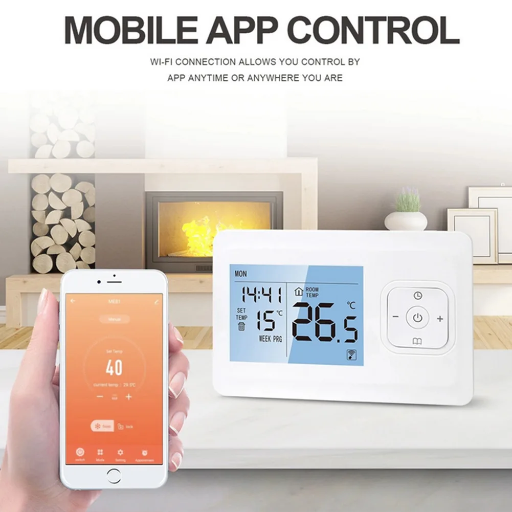 FOR Tuya Smart Wireless Mobile App Controlled Programmable Thermostat - App Voice Control For Underfloor Heating Gas Boiler