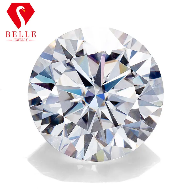 

Moissanite StoneWholesale All Sizes Hot Sale 6D Super White Brilliant Round Cut Moissanite VVS GRA Certificated Diamond Beads J