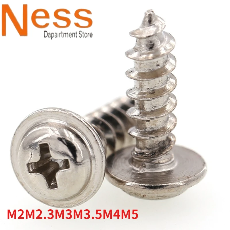 

PWA nickel-plated round head cross recessed self-tapping screws with pan heads and pointed tails M2M2.3 M2.6 M3 M3.5 M4 M5