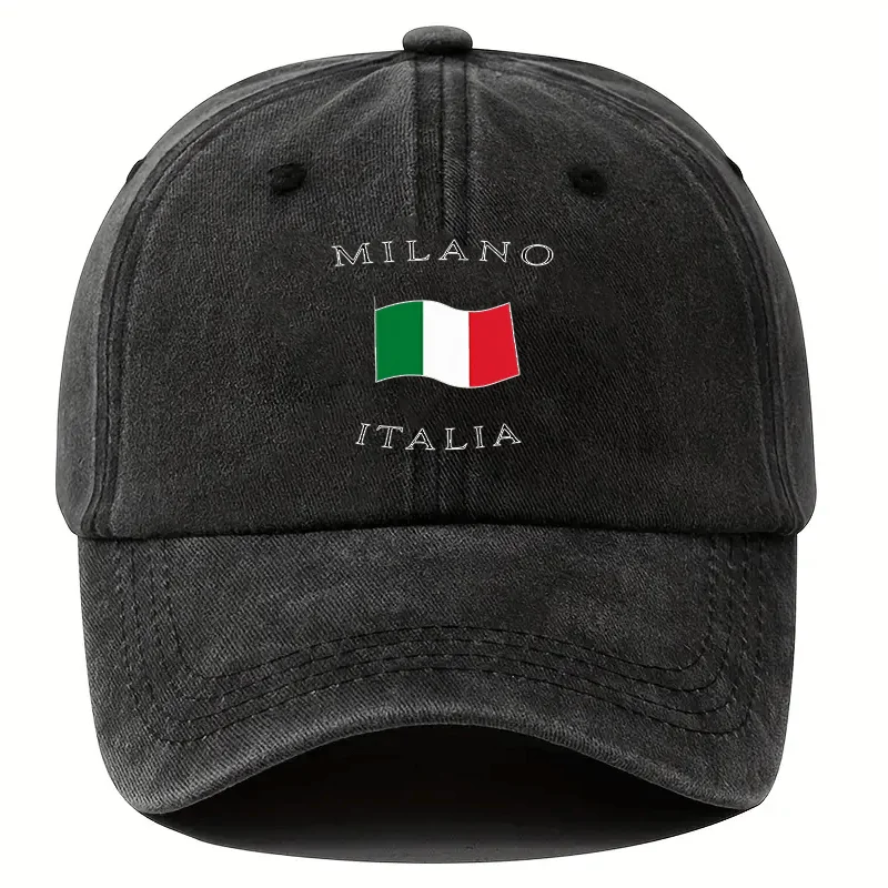 إيطاليا العلم قبعة بيسبول القطن عارضة قابل للتعديل نمط الشارع للجنسين الكبار أغطية الرأس