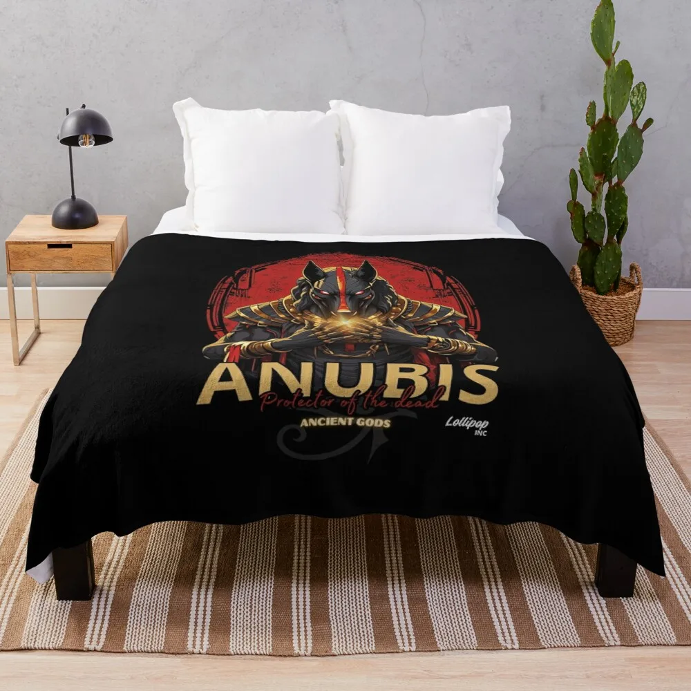 Old Gods Anubis Unveiled: Ancient Egyptian Deity Throw Blanket Plaid Blankets For Baby Blankets