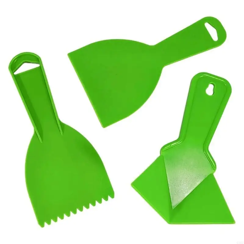 

3Pieces Multipurpose Plastic Spatula Scrapers with Corner Trowel Tools For Wall Repair Paint Removal Taping