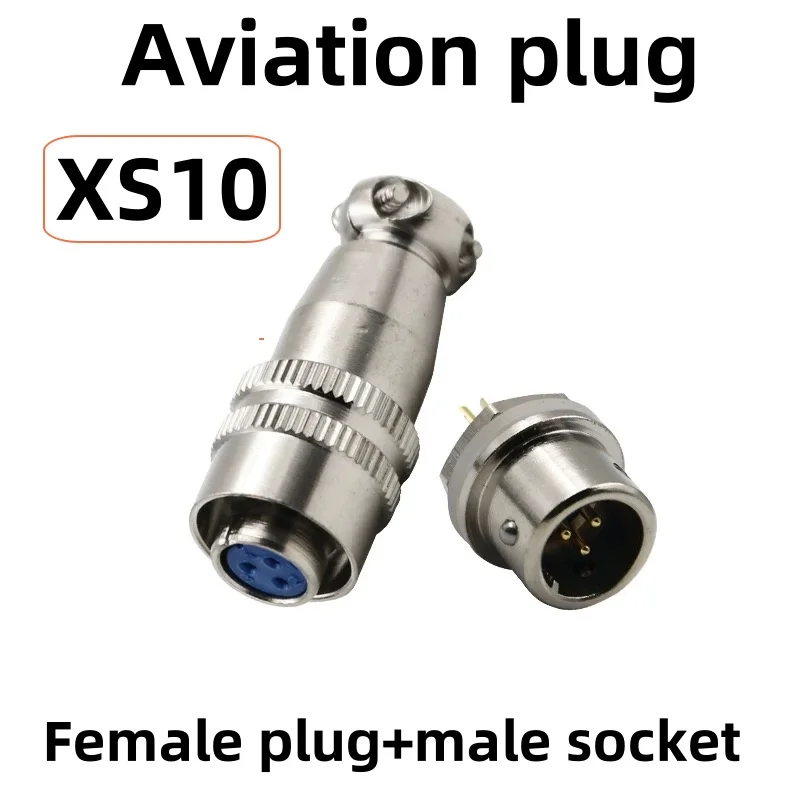 Quick push-pull self-locking connector aviation plug XS10 JK plug socket small mini connector gold-plated solder board