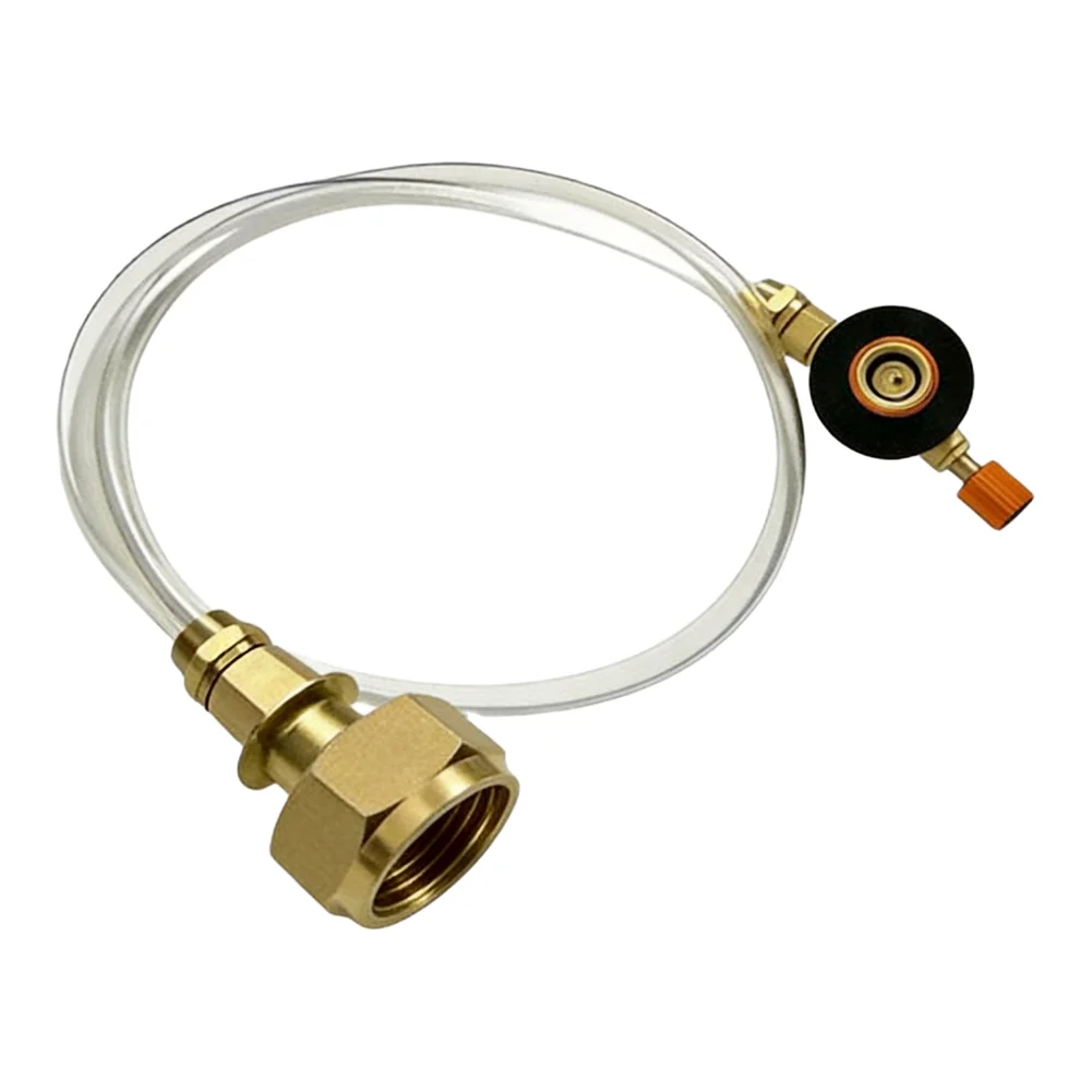 70cm Hose Gas Adapter for Camping Stoves Metal Portable Design for Reliable Connection with Outdoor Gas Canisters