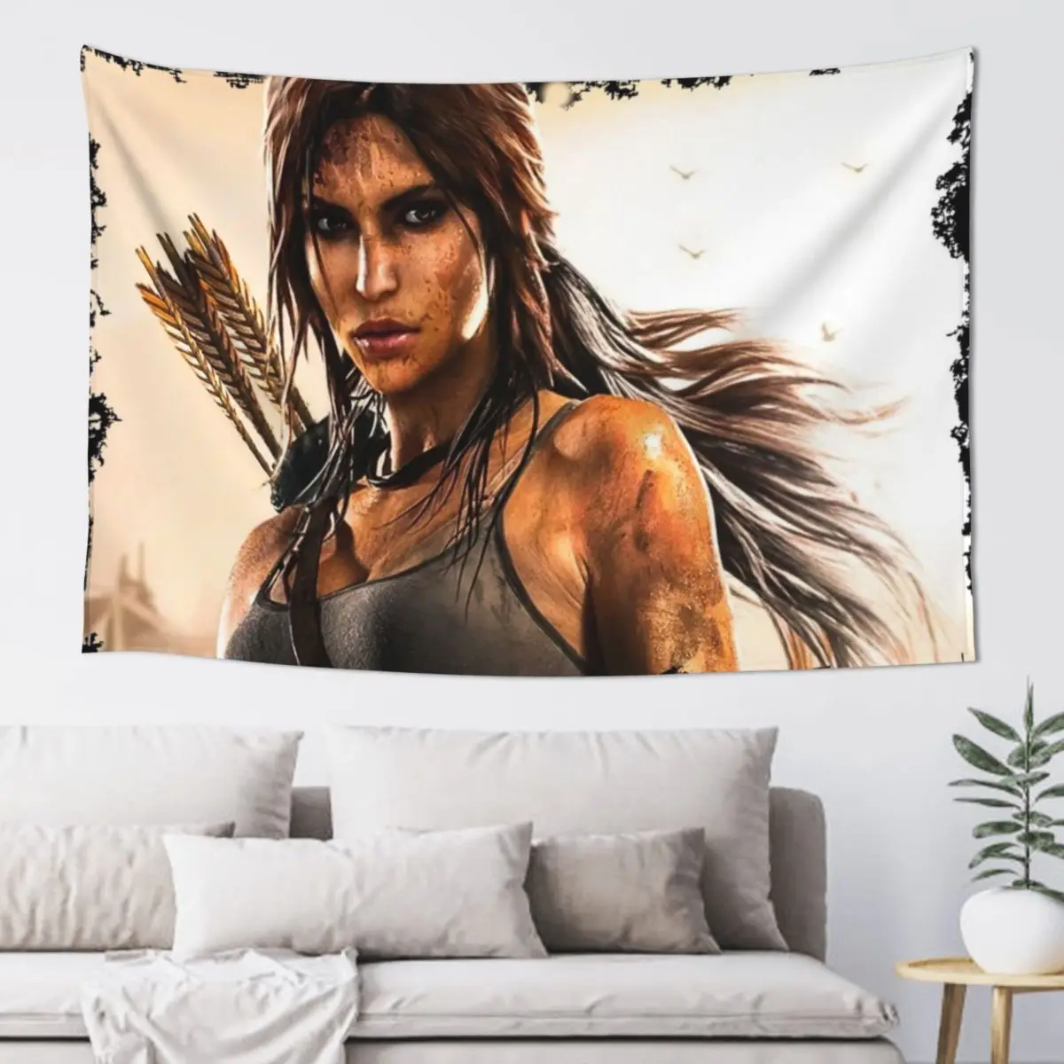 

Lara Croft Tomb Raider II 8K Tapestry Decoration For Bedroom Wall Tapestries Room Decor For Girls Tapestry