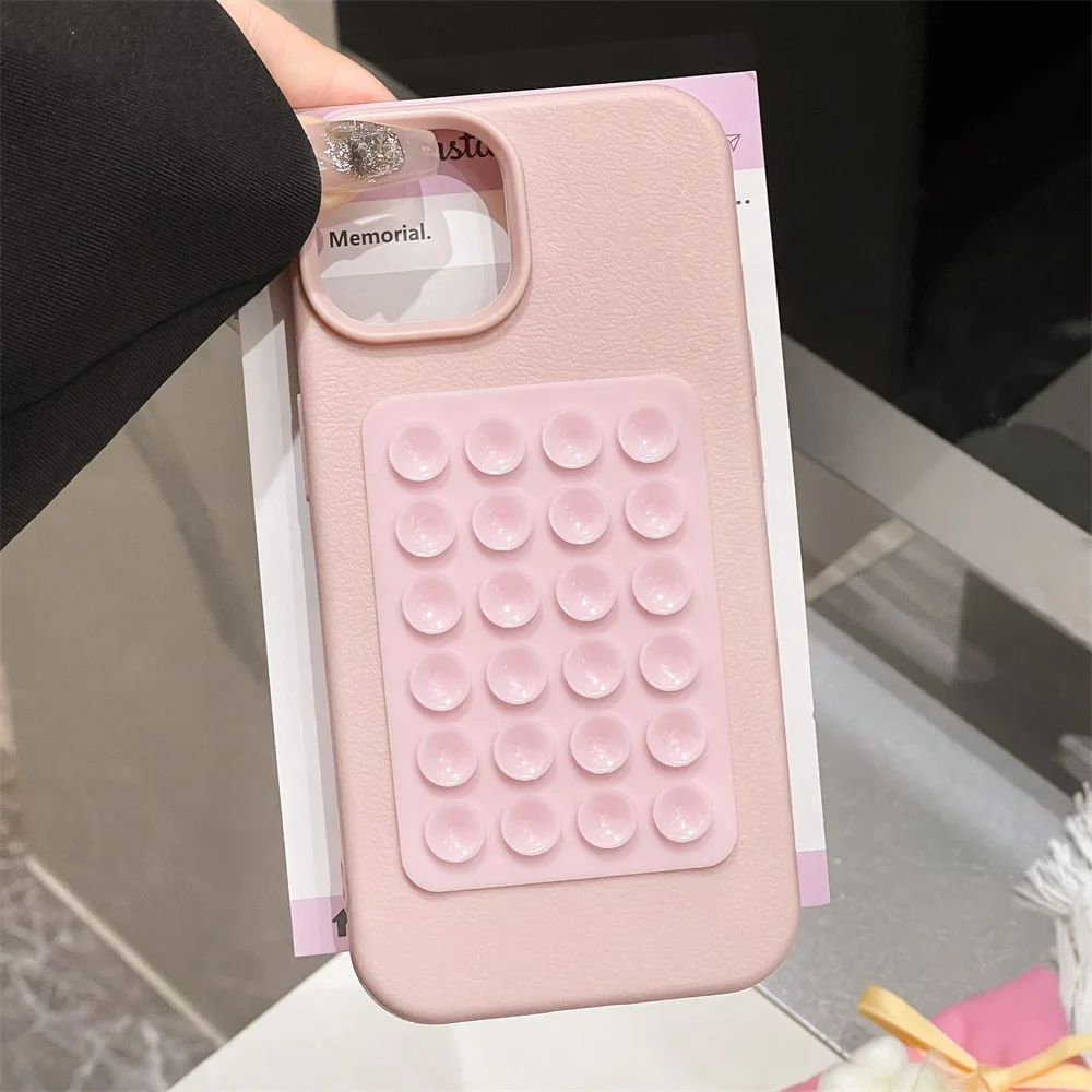 3D-Saugnapf-Ständerhülle für iPhone 11 12 13 Pro Max Hüllen iPhone 17 15 16 14 Plus XS XR Stoßfeste Runde Saugnapf-Silikonhülle – Detail 12