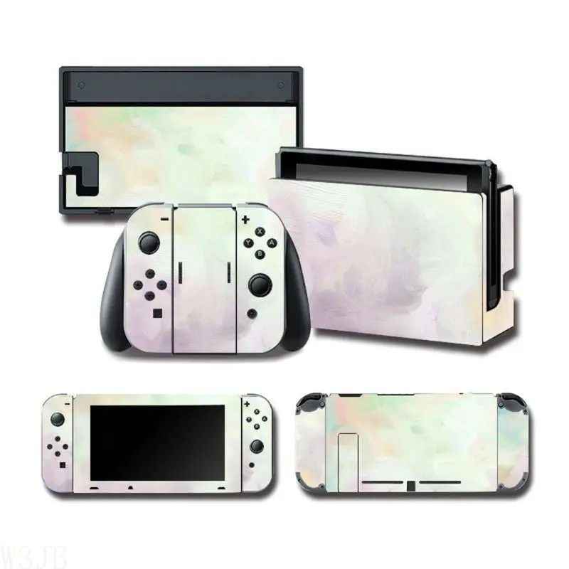 W3JB Ganzkörper-Aufkleber für Switch-Schutzhülle, bunte Kunst für Konsole – Detail 3