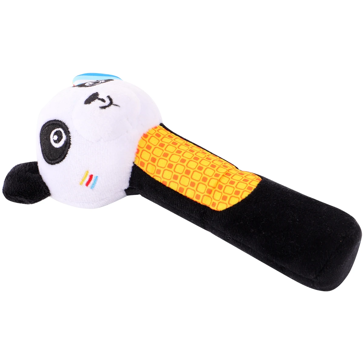 

1pc Animal Rattle Handmade Infant Handheld Bright Development Sensory Play Educational For Newborns Black