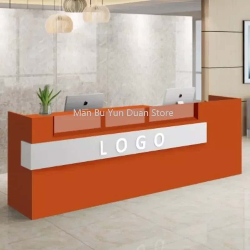 

Office Reception Desks Beauty Salon Front Luxury Cashier School Modern Reception Desk White Simple Escrivaninha Salon Furniture