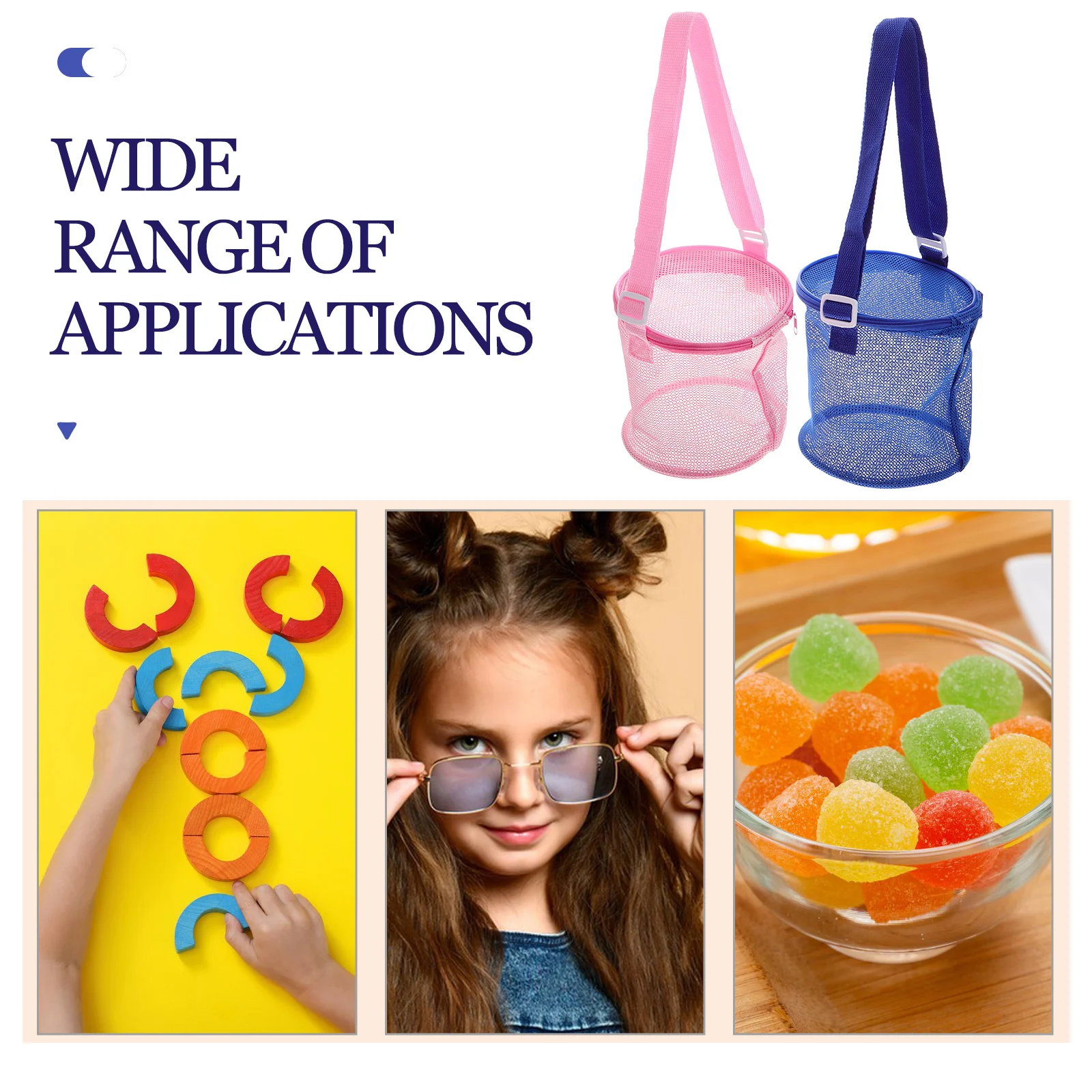 2 Stuks Mesh Strandtas Draagbare Organisator Kinderen Zand Opslag Oxford Doek Pouch Mesh Strandtas Zand Speelgoed Houder Oxford Doek Pouch