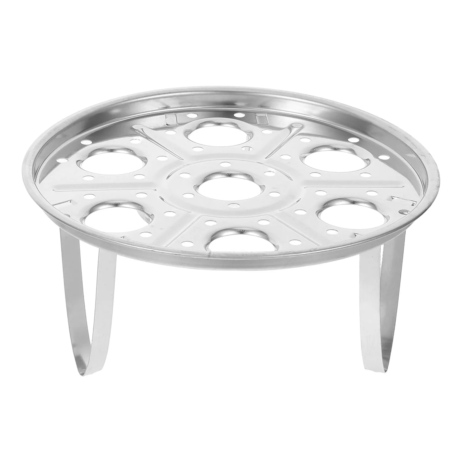 

Egg Steamer Stainless Steel Round Rack Rice Cooker Steaming 430 Grade Multifunctional Tripod Design Heat Insulation Basket