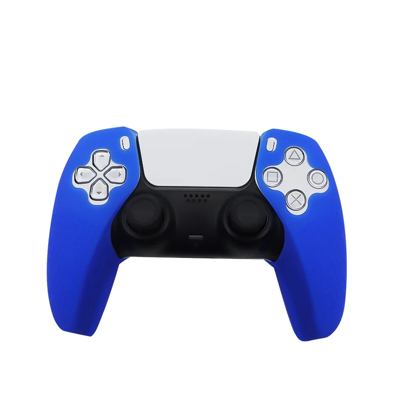 소니 플레이스테이션용 미끄럼 방지 실리콘 커버 스킨, 듀얼 센스 5, PS5 컨트롤러 케이스, 썸 스틱 그립 캡, 게임 패드 썸 스틱