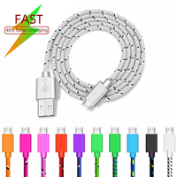 USB Micro Nylon Braided Micro USB Cable 1/2/3m Data Sync USB Charger Cable For Samsung HTC LG Huawei Xiaomi Android Phone Cable