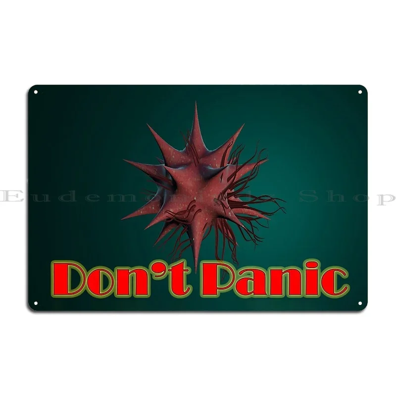 Don T Panic Metal Plaque Poster Cinema Club Iron Wall Mural Party Tin Sign Poster