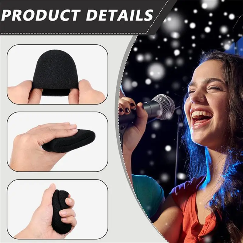 Universal Rubber Microphone Anti Roll Sleeve Mic Windscreen Foam Bottom Rod Sleeve Mic Protector Rin